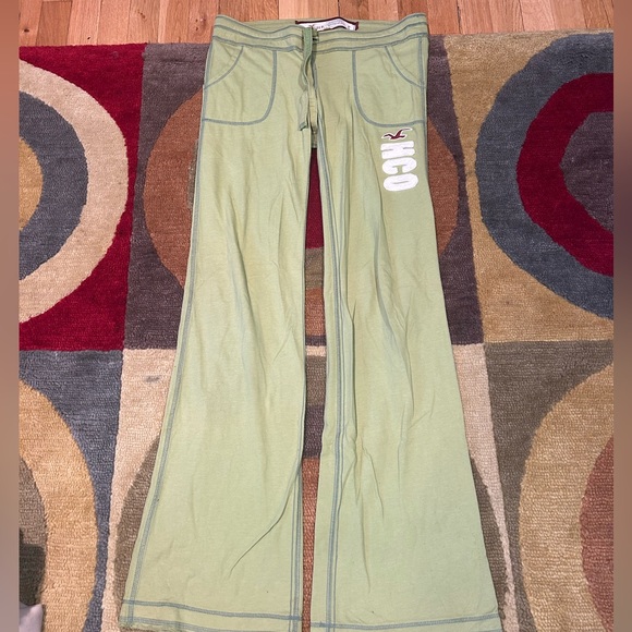 Hollister Pants - Hollister Light Green Y2K Vintage Flare Low Rise Thin Material Pants Size Small